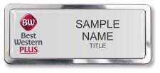 (image for) Best Western Plus Silver Prestige Badge with Polished Silver Frame