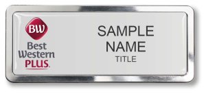 (image for) Best Western Plus Silver Prestige Badge with Polished Silver Frame