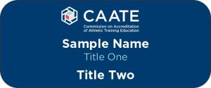 (image for) CAATE Standard Blue Name Badge