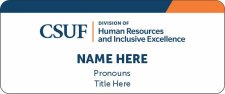 (image for) CSUF - Human Resources and Inclusive Excellence Standard White Badge With Color Border - Default Option