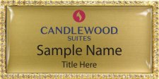 (image for) Candlewood Suites - Flame Logo Bling Gold badge