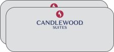 (image for) Candlewood Suites - Flame Logo Silver Standard Badge Round Corners 25 Pack
