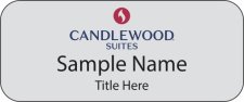 (image for) Candlewood Suites - Flame Logo Silver Standard Badge Round Corners
