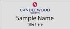 (image for) Candlewood Suites - Flame Logo Silver Standard Badge Square Corners