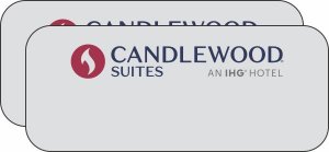 (image for) Candlewood Suites - Flame Logo | IHG Silver Standard Badge Round Corners 25 Pack
