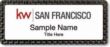 (image for) Keller Williams San Francisco Carbon Frame White Anodized Insert badge