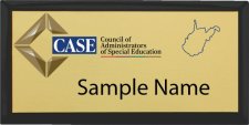 (image for) Council of Administrators of Special Education - West Virginia Executive Black Badge with Gold Insert