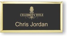 (image for) Celebrity Title Company Black On Gold Executive Badge