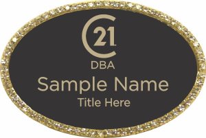 (image for) Century 21 New Logo Oval Bling Gold Other badge - With DBA