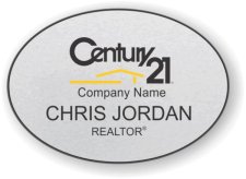 (image for) Century 21 Silver Oval Badge