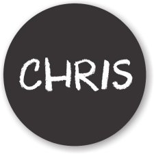 (image for) Round Chalkboard Badge - (Blank)