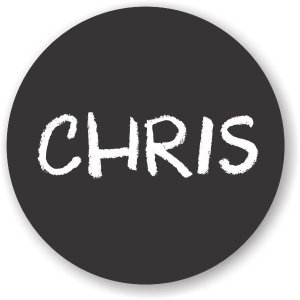 (image for) Round Chalkboard Badge - (Blank)