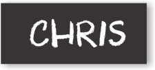 (image for) Standard Chalkboard Badge - Square Corners (Blank)