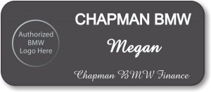 (image for) Chapman BMW Sublimated Badge with Script Font (BMW Logo)