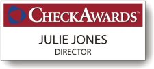 (image for) CheckAwards Square Corners White Badge