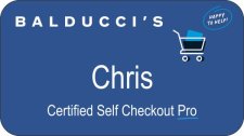 (image for) Balducci Certified Self Checkout Pro Blue Badge