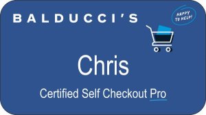 (image for) Balducci Certified Self Checkout Pro Blue Badge