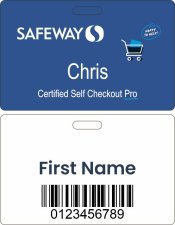 (image for) Safeway Certified Self Checkout Pro Blue Badge (ID Style)