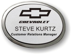 (image for) Chevrolet Executive Oval Silver Badge (Logo C)