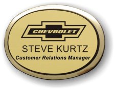 (image for) Chevrolet Executive Oval Gold Badge (Logo A)