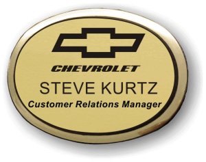 (image for) Chevrolet Executive Oval Gold Badge (Logo C)