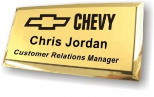 (image for) #FMBG - Chevrolet Gold Executive Metal Frame (Logo B)