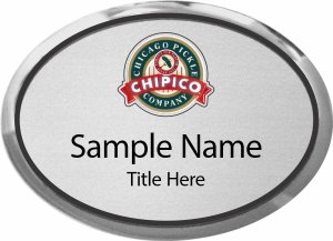 (image for) Chicago Pickle Company Oval Executive Silver Badge