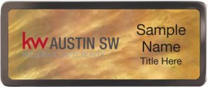 (image for) Keller Williams Austin SW Black Chrome Gold Mother of Pearl Badge