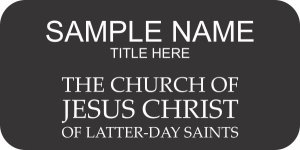 (image for) The Church of Jesus Christ of Latter-Day Saints Black Badge - Updated Logo