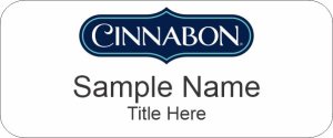 (image for) Cinnabon Standard White Name Badge