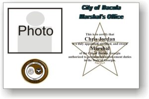(image for) City of Dacula Marshal\'s Office Photo ID Badge