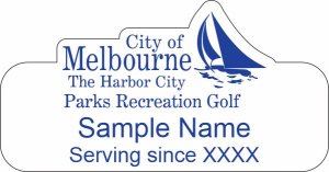 (image for) City of Melbourne Shaped White Badge