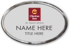 (image for) Clarion Inn Silver Oval Prestige Badge with Polished Frame