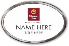 (image for) Clarion Inn White Oval Prestige Badge with Polished Frame