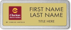(image for) Clarion Inn & Suites Gold Prestige Badge with Pebbled Frame