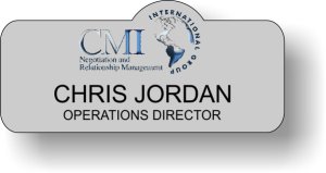 (image for) CMI International Group Silver Shaped Badge