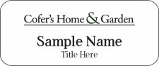 (image for) Cofer's Home and Garden Standard White badge