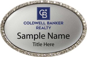 (image for) Coldwell Banker Realty Silver Oval Bling Badge