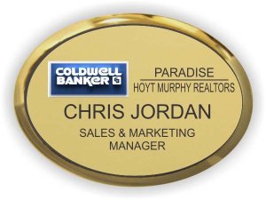(image for) Coldwell Banker Paradise Hoyt Murphy Executive Oval Gold Badge - (3d Logo)