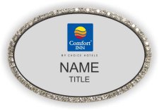 (image for) Comfort Inn Oval Silver Bling Badge