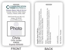 (image for) Communication Power Solutions, Inc. Photo ID Vertical Double Sided badge