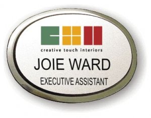(image for) Creative Touch Interiors Executive Oval Silver Badge