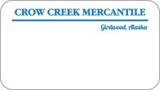 (image for) Crow Creek Mercantile White Name Badge Logo Only