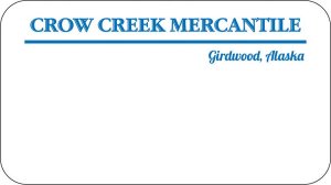 (image for) Crow Creek Mercantile White Name Badge Logo Only