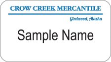 (image for) Crow Creek Mercantile White Name Badge