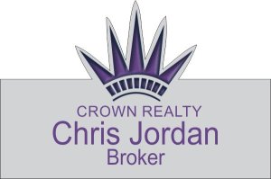 (image for) Crown Realty Silver Shaped Badge (Purple Logo)