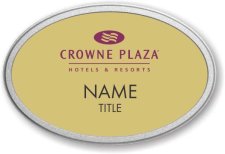 (image for) Crowne Plaza Logo B Gold Oval Pebbled Frame Prestige Badge