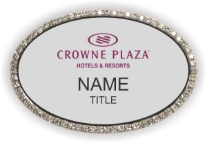 (image for) Crowne Plaza Logo C Silver Oval Bling Badge