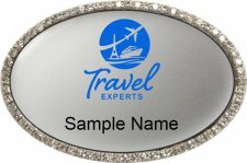 (image for) The Cruise Experts Oval Bling Silver badge