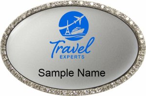 (image for) The Cruise Experts Oval Bling Silver badge